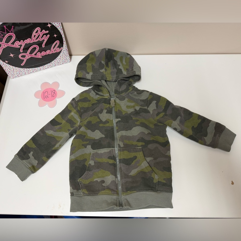 Cat & Jack Green Camo Kids Hoodie